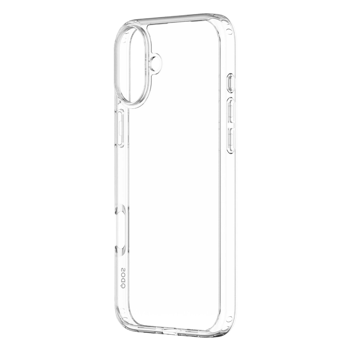 Hybrid - Apple iPhone 16 Plus Case - Clear, Angled View Transparent Back Without Phone