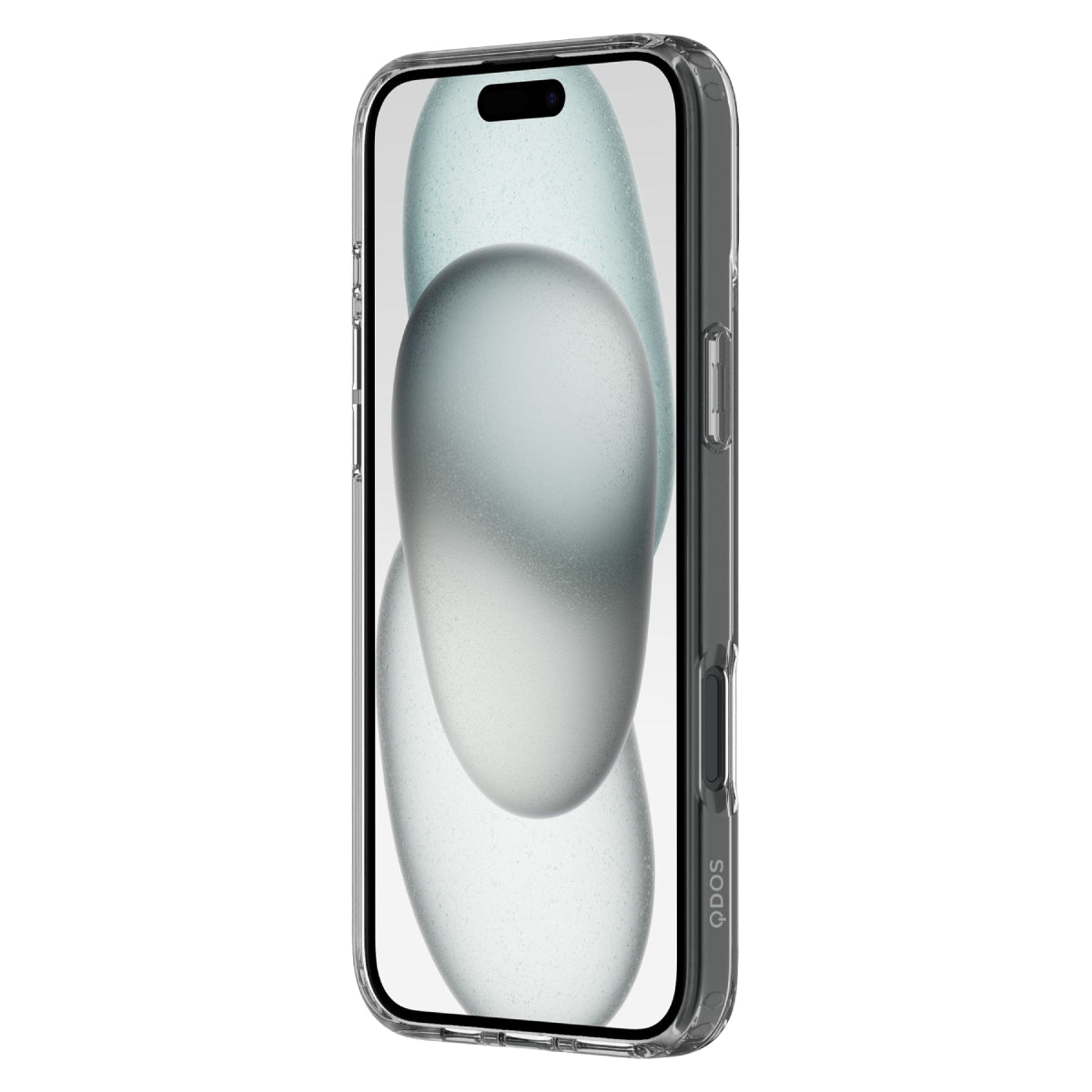 Hybrid - Apple iPhone 16 Plus Case - Clear, Angled Front View with Screen Display