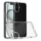 Hybrid - Apple iPhone 16 Plus Case - Clear, Side and Back View with Screen Display