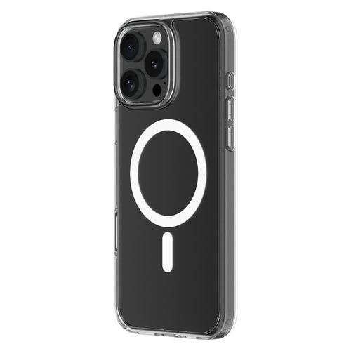 Hybrid Drop + Snap - Apple iPhone 16 Pro Max Case MagSafe Compatible - Clear, Angled Rear View Transparent Back with Phone