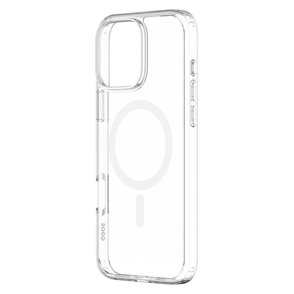 Hybrid Drop + Snap - Apple iPhone 16 Pro Max Case MagSafe Compatible - Clear, Angled Rear View Transparent Back Without Phone
