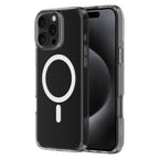 Hybrid Drop + Snap - Apple iPhone 16 Pro Max Case MagSafe Compatible - Clear, Side and Back View with Screen Display