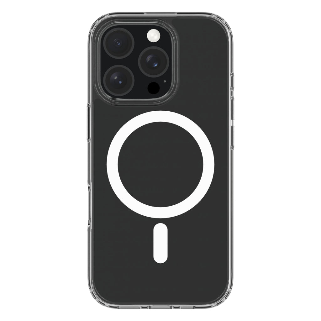 Hybrid Drop + Snap - Apple iPhone 16 Pro Case MagSafe Compatible - Clear, Rear View Transparent Back with Phone