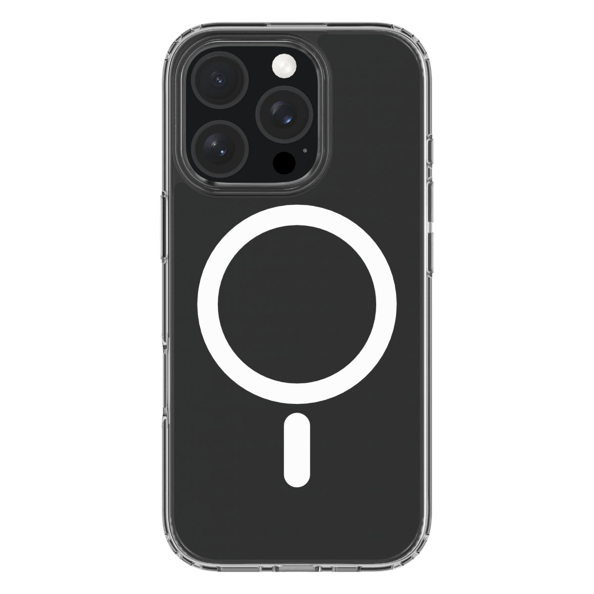 Hybrid Drop + Snap - Apple iPhone 16 Pro Case MagSafe Compatible - Clear, Rear View Transparent Back with Phone