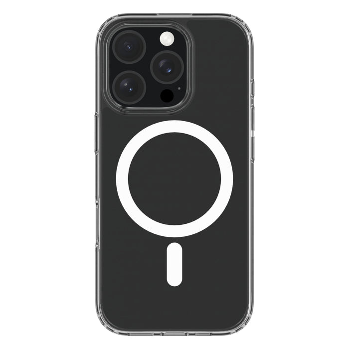 Hybrid Drop + Snap - Apple iPhone 16 Pro Case MagSafe Compatible - Clear, Rear View Transparent Back with Phone