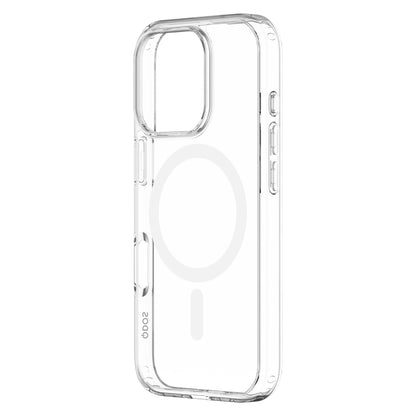 Hybrid Drop + Snap - Apple iPhone 16 Pro Case MagSafe Compatible - Clear, Angled Rear View Transparent Back Without Phone