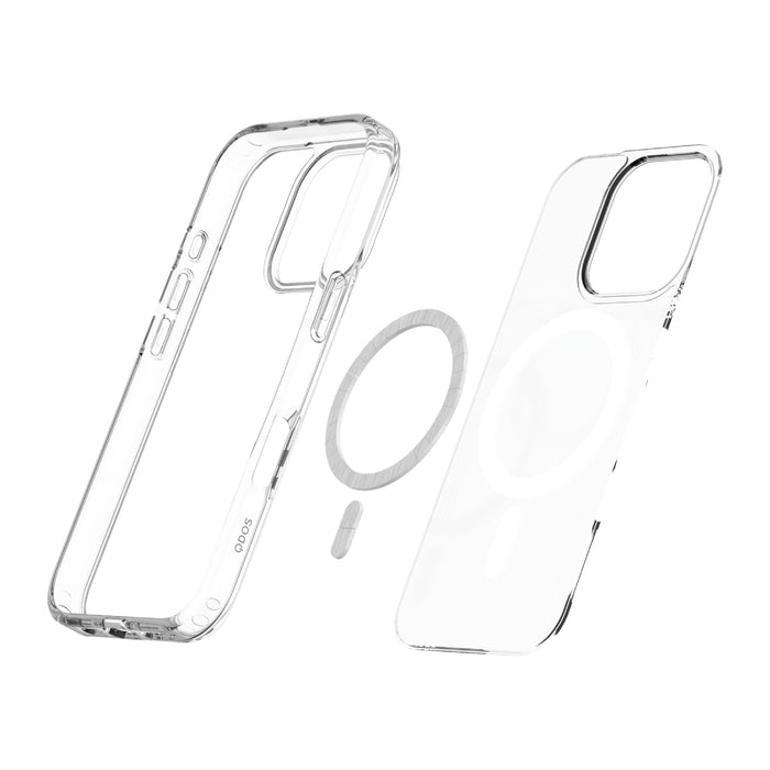 Hybrid Drop + Snap - Apple iPhone 16 Pro Case MagSafe Compatible - Clear, showcasing case built materials