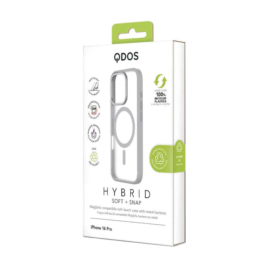 Hybrid Soft  + Snap - Apple iPhone 16 Pro Case MagSafe Compatible - Clear Natural Titanium, showcasing product packaging in white