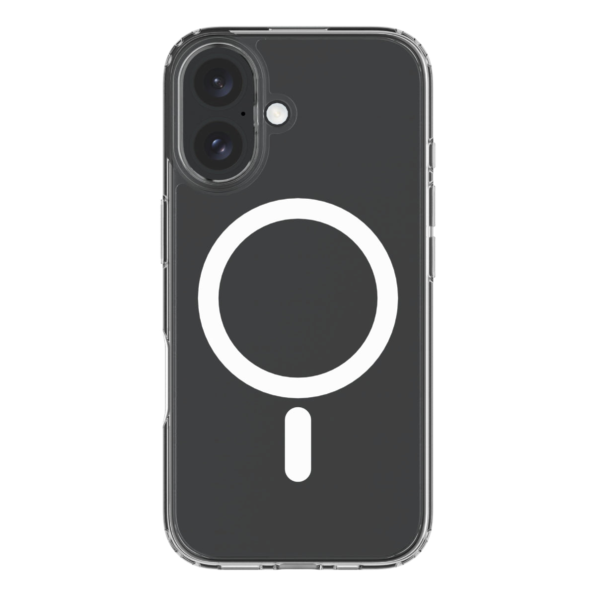 Hybrid Drop + Snap - Apple iPhone 16 Case MagSafe Compatible - Clear, Rear View Transparent Back with Phone