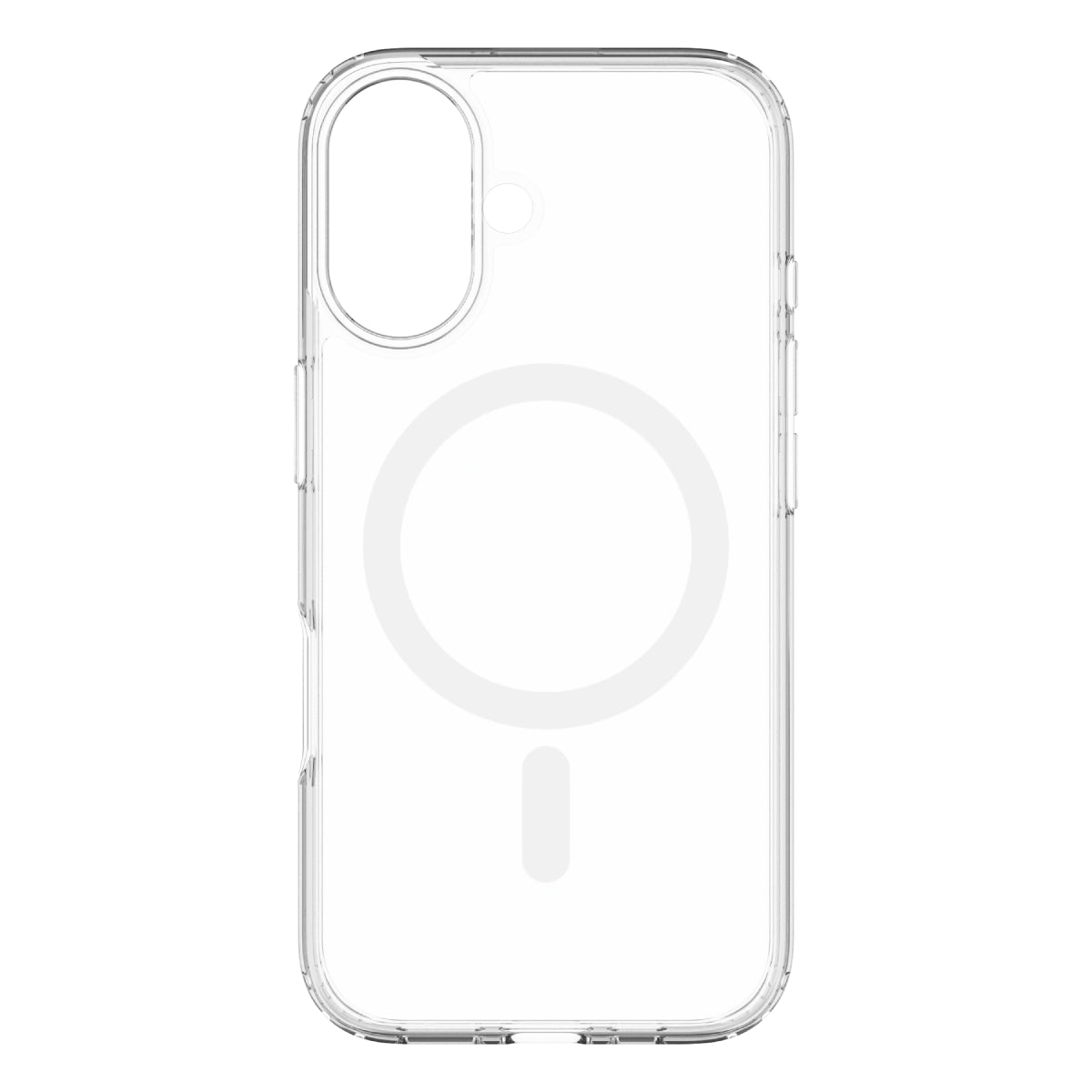 Hybrid Drop + Snap - Apple iPhone 16 Case MagSafe Compatible - Clear, Rear View Transparent Back without Phone