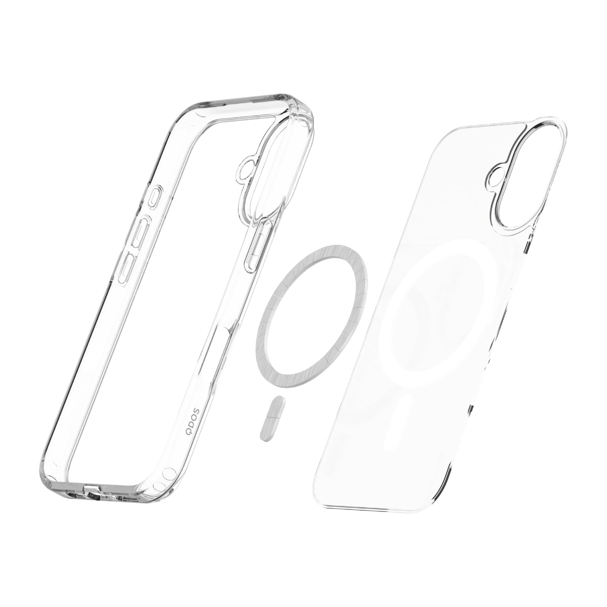 Hybrid Drop + Snap - Apple iPhone 16 Case MagSafe Compatible - Clear, showcasing case built materials