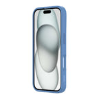 Hybrid Soft  + Snap - Apple iPhone 16 Case MagSafe Compatible - Clear Ultramarine, Angled Front View with Screen Display