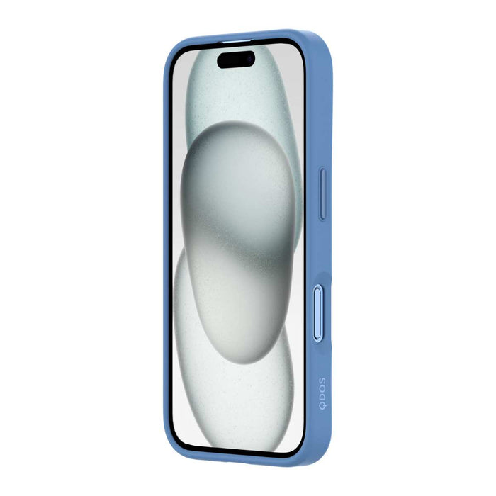 Hybrid Soft  + Snap - Apple iPhone 16 Case MagSafe Compatible - Clear Ultramarine, Angled Front View with Screen Display