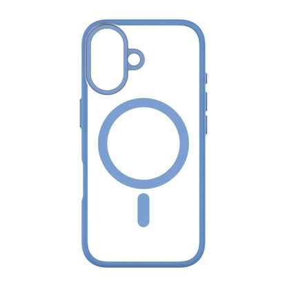 Hybrid Soft  + Snap - Apple iPhone 16 Case MagSafe Compatible - Clear Ultramarine, Rear View Frosted  Back Without Phone