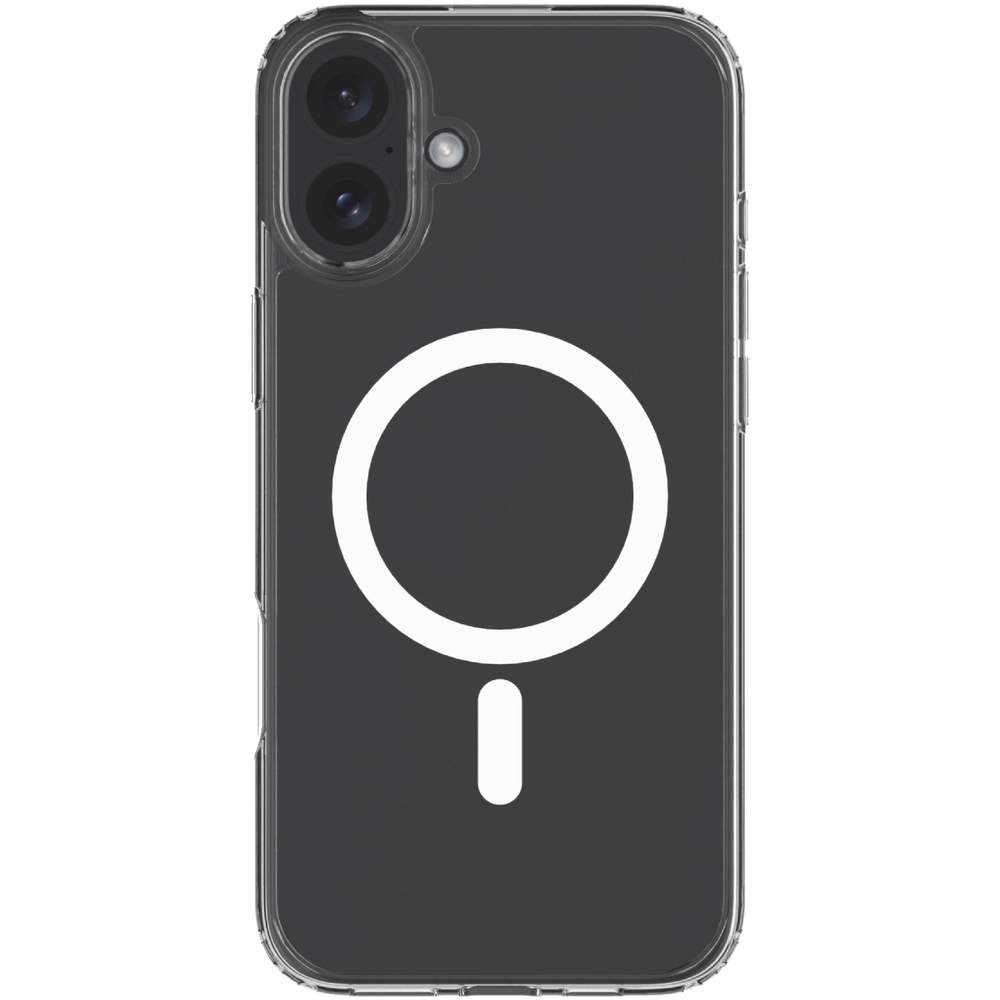 Hybrid Drop + Snap - Apple iPhone 16 Plus Case MagSafe Compatible - Clear, Rear View Transparent Back with Phone