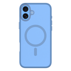 Hybrid Soft  + Snap - Apple iPhone 16 Plus Case MagSafe Compatible - Clear Ultramarine, Rear View Frosted  Back with Phone