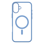Hybrid Soft  + Snap - Apple iPhone 16 Plus Case MagSafe Compatible - Clear Ultramarine, Rear View Frosted  Back Without Phone
