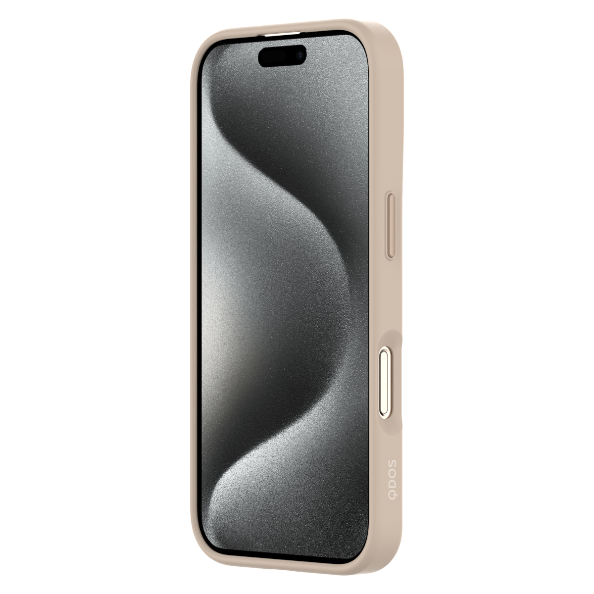 Hybrid Soft  + Snap - Apple iPhone 16 Pro Case MagSafe Compatible - Clear Desert Titanium, Angled Front View with Screen Display