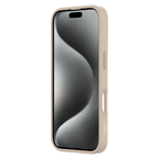 Hybrid Soft  + Snap - Apple iPhone 16 Pro Max Case MagSafe Compatible - Clear Desert Titanium, Angled Front View with Screen Display