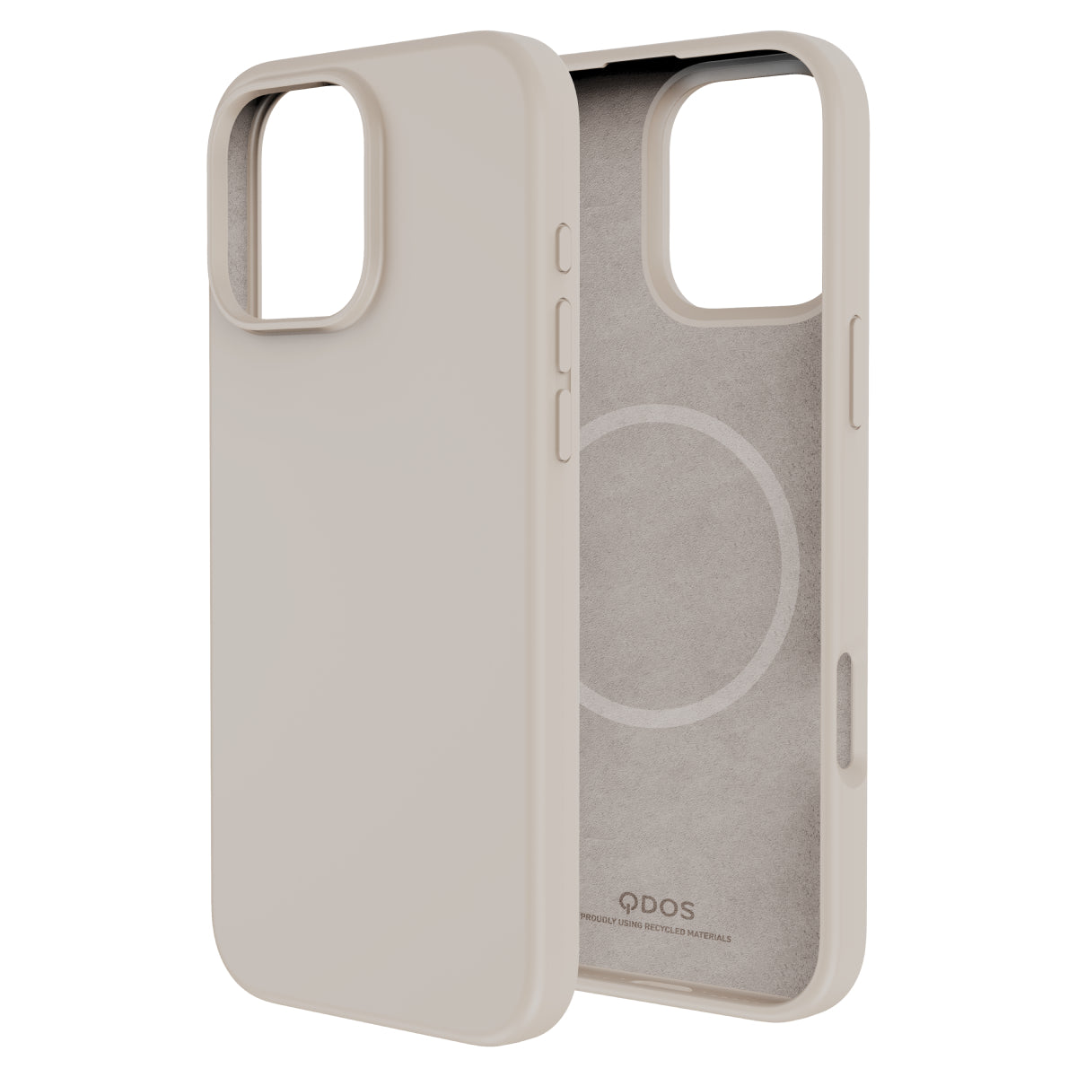 Touch Pure + Snap - Apple iPhone 16 Pro Max Case MagSafe Compatible - Desert Titanium, Side and Back View Without Phone