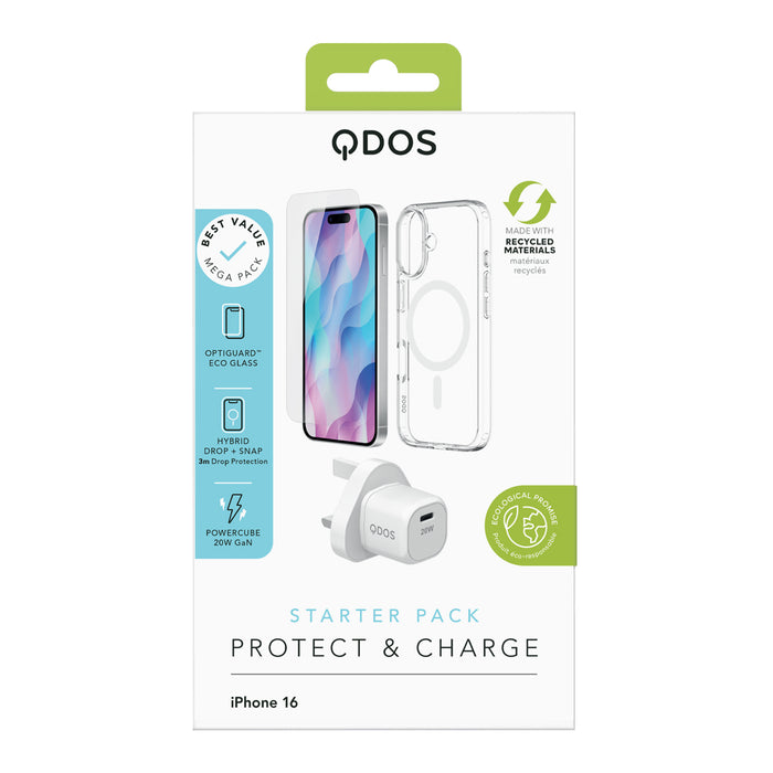 Starter Pack (UK Plug) - iPhone 16 - White