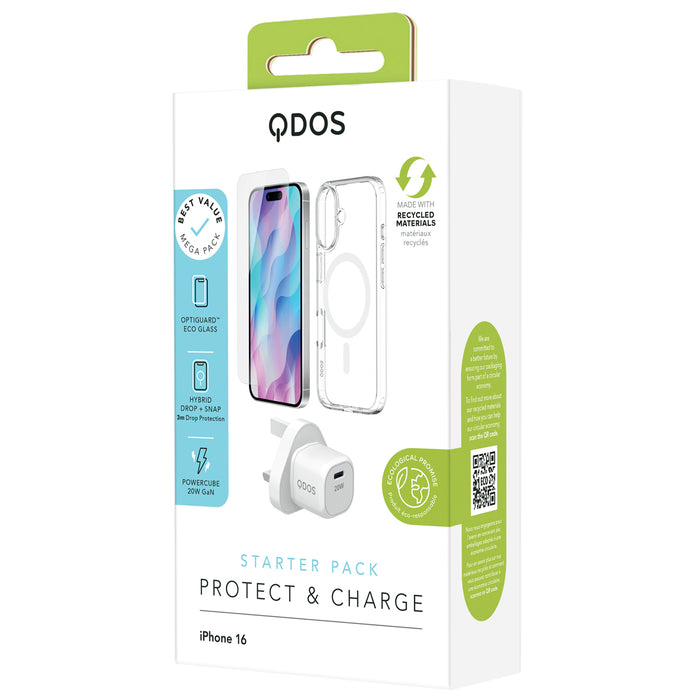 Starter Pack (UK Plug) - iPhone 16 - White