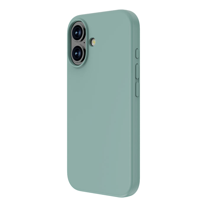 Touch Pure + Snap - Apple iPhone 16 Case MagSafe Compatible - Teal, Angled Rear View Rigid Back with Phone