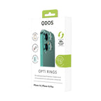 OptiRings - Apple iPhone 16, iPhone 16 Plus Camera Lens Protector - Green, Showcasing product packaging in white