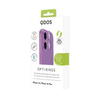 OptiRings - Apple iPhone 16, iPhone 16 Plus Camera Lens Protector - Pink, Showcasing product packaging in white