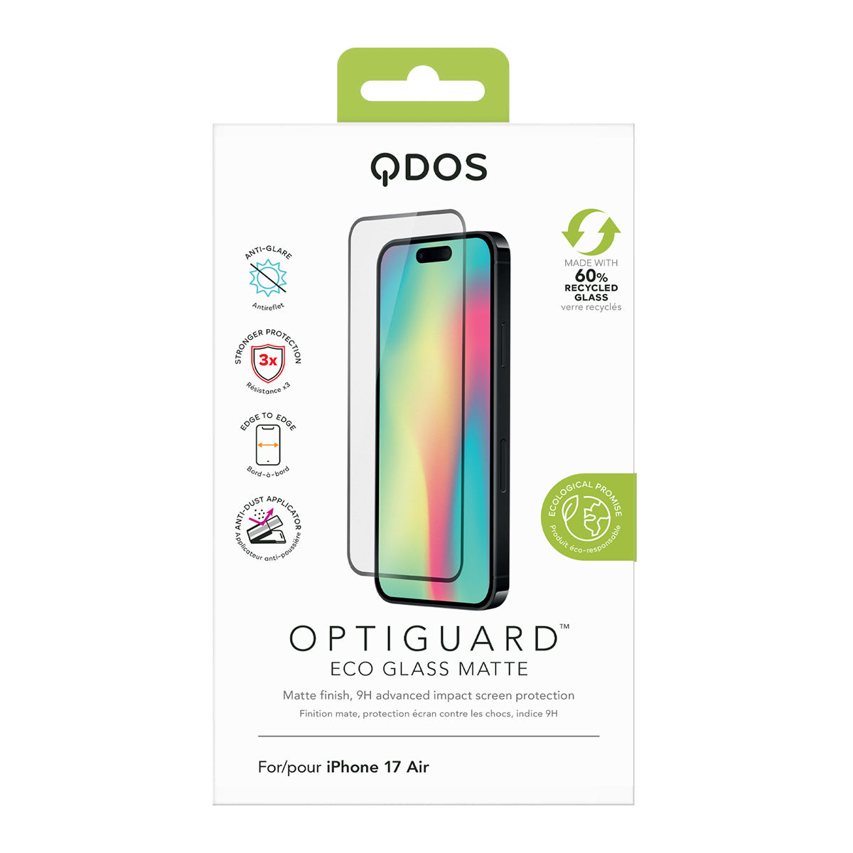 OptiGuard ECO Glass Matte - iPhone Air Screen Protector - Clear
