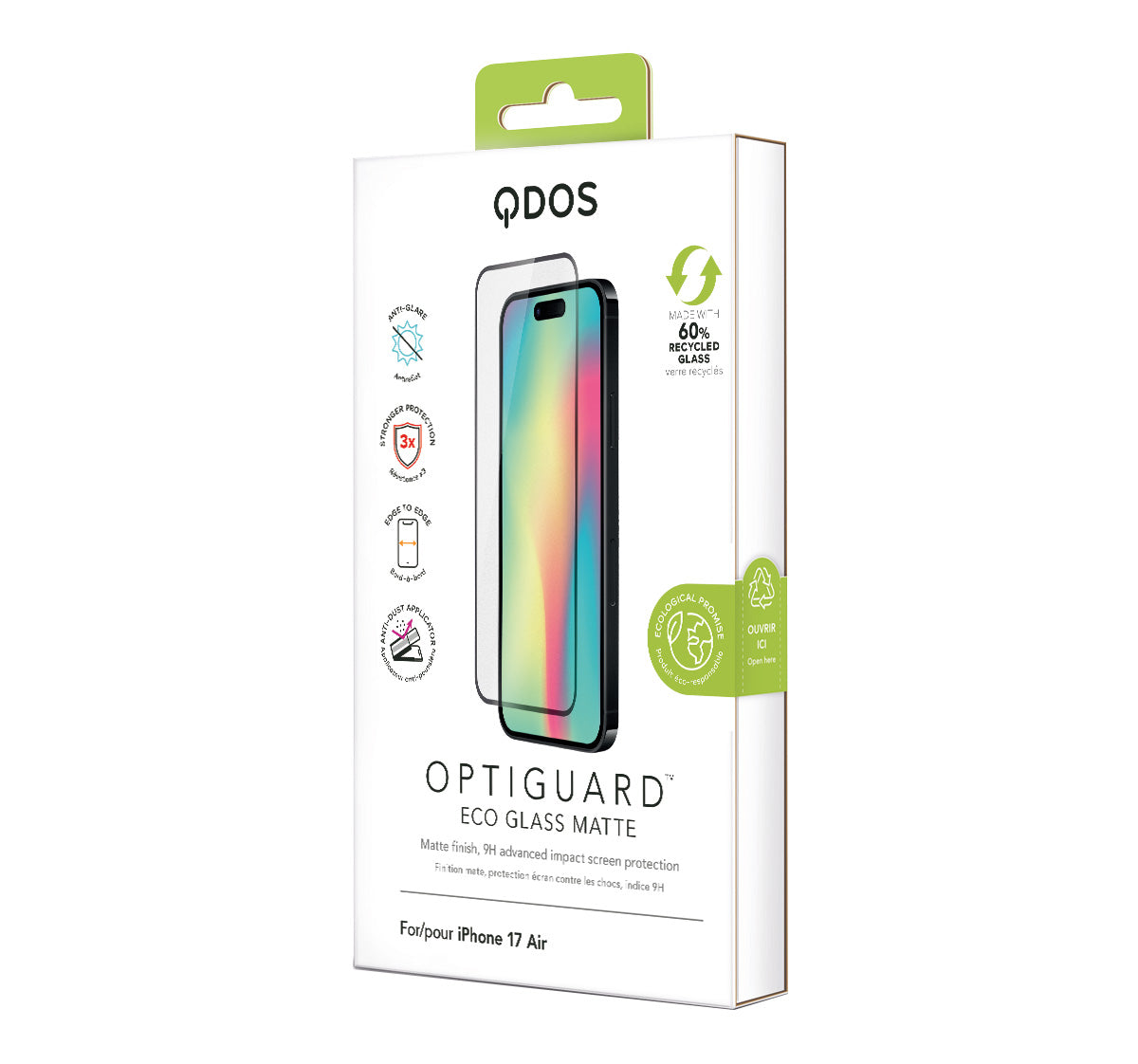 OptiGuard ECO Glass Matte - iPhone Air Screen Protector - Clear