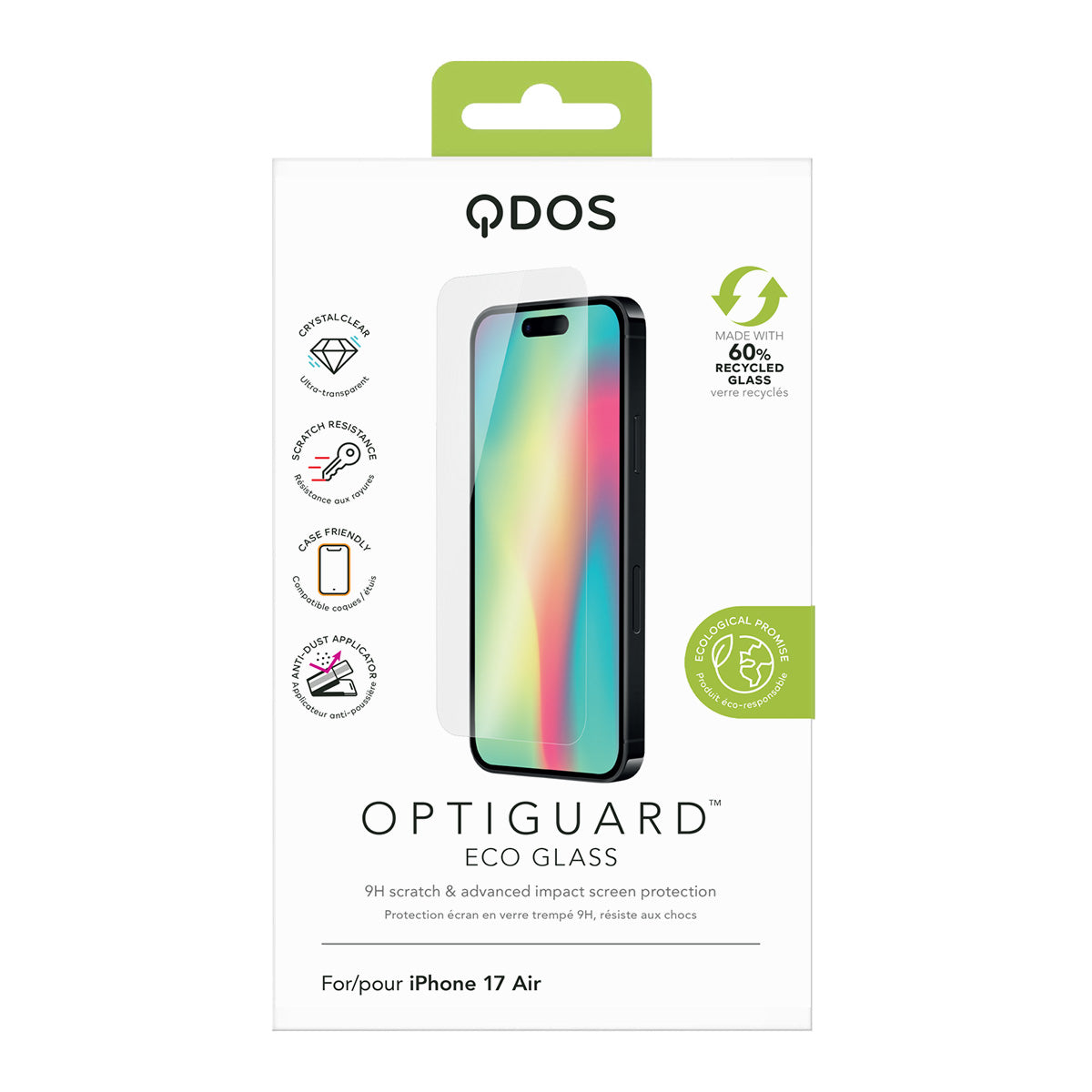 OptiGuard ECO Glass - iPhone Air Screen Protector - Clear