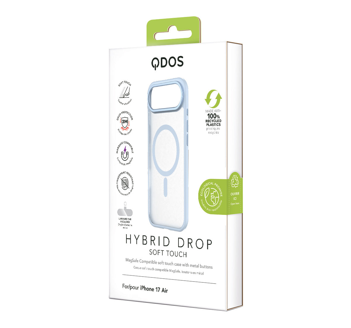 Hybrid Drop | SOFT TOUCH - iPhone Air Case MagSafe Compatible - Sky Blue