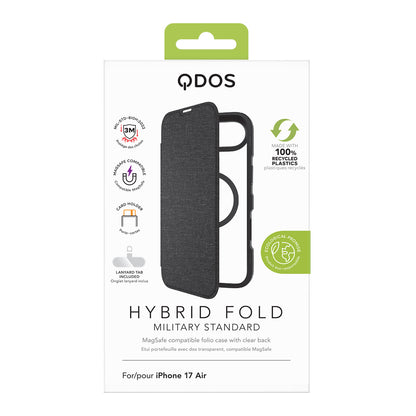 Hybrid Fold | MIL STD - iPhone Air Folio Case Magsafe Compatible - Clear