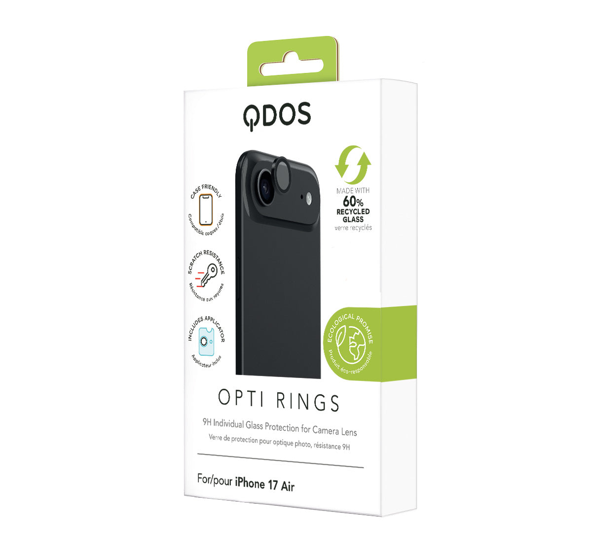 OptiRings - iPhone Air Camera Lens Protector - Black