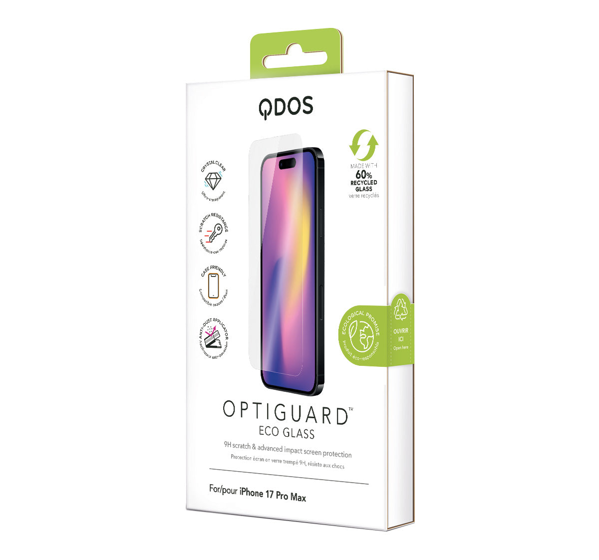 OptiGuard ECO Glass - iPhone 17 Pro Max Screen Protector - Clear