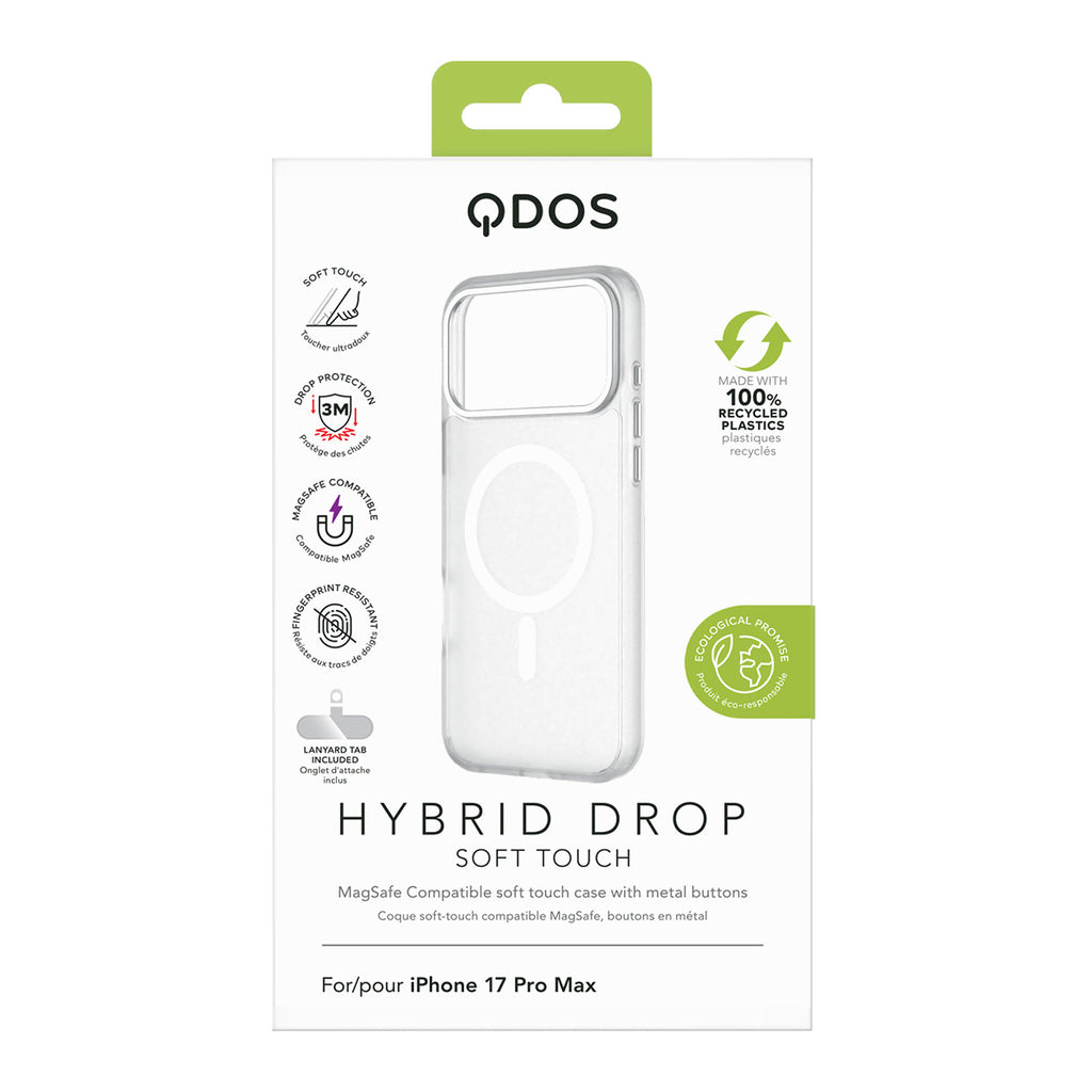 Hybrid Drop | SOFT TOUCH - iPhone 18 Pro Max | 17 Pro Max Case MagSafe Compatible - Clear Frosted
