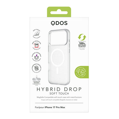 Hybrid Drop | SOFT TOUCH - iPhone 17 Pro Max Case MagSafe Compatible - Clear Frosted