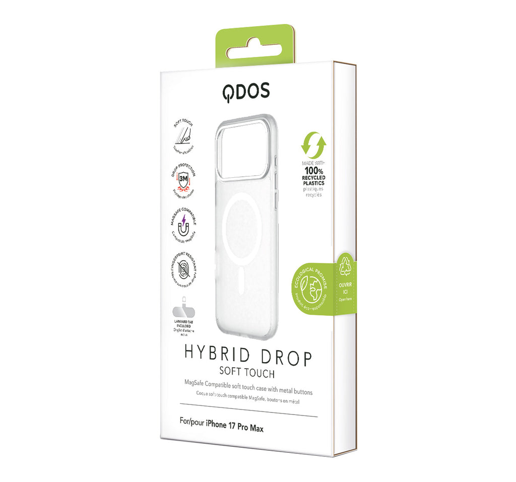 Hybrid Drop | SOFT TOUCH - iPhone 18 Pro Max | 17 Pro Max Case MagSafe Compatible - Clear Frosted