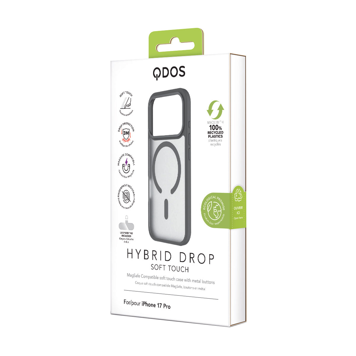 Hybrid Drop | SOFT TOUCH - iPhone 17 Pro Max Case MagSafe Compatible - Black