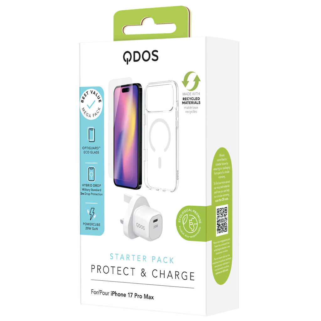 Starter Pack (UK Plug) - iPhone 17 Pro Max - White
