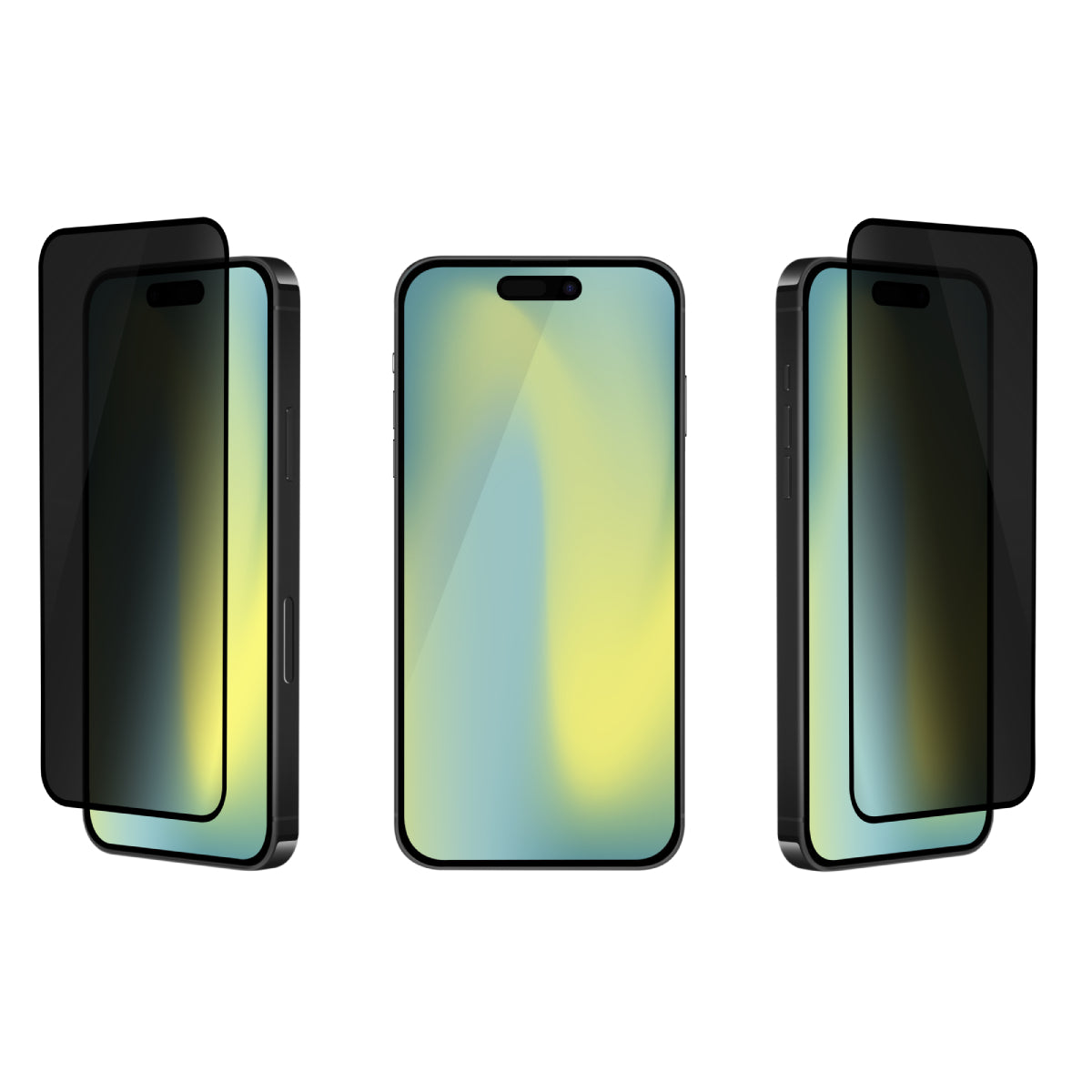 OptiGuard Eco Glass Privacy - iPhone 17 | iPhone 16 Pro Privacy Screen Protector - Privacy Black