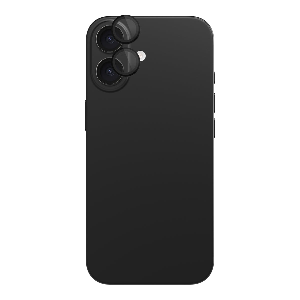 OptiRings - iPhone 17 | iPhone 16 | iPhone 16 Plus Camera Lens Protector - Black