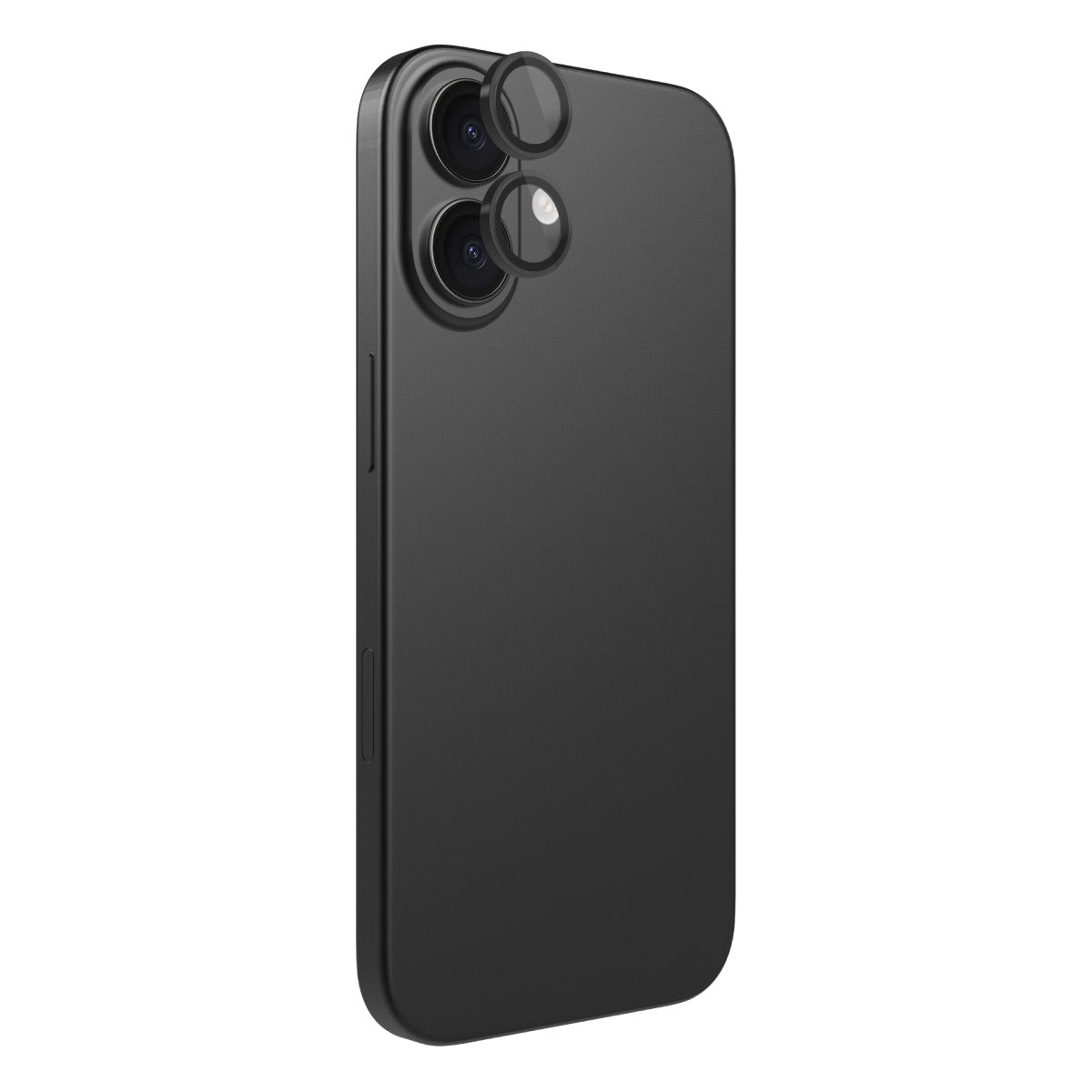 OptiRings - iPhone 17 | iPhone 16 | iPhone 16 Plus Camera Lens Protector - Black