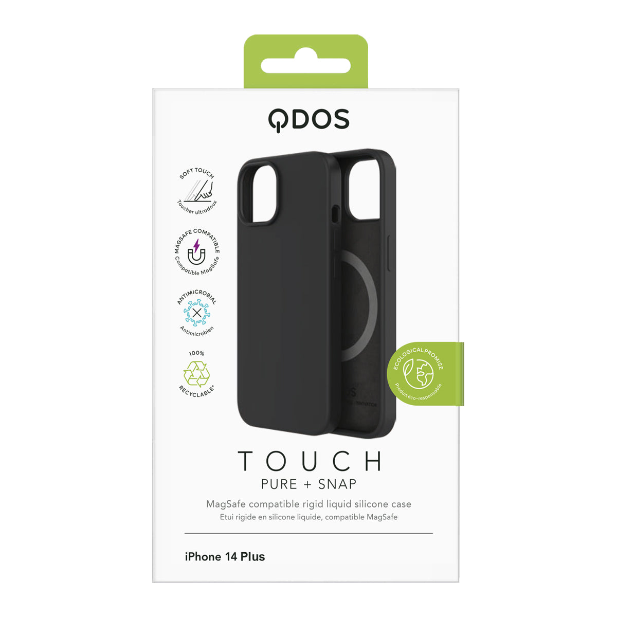 Touch Pure + Snap - iPhone 14 Plus Case MagSafe Compatible - Black