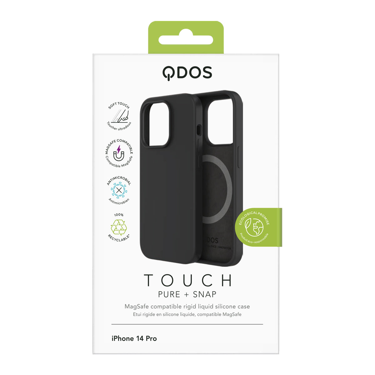 Touch Pure + Snap - iPhone 14 Pro Case MagSafe Compatible - Black