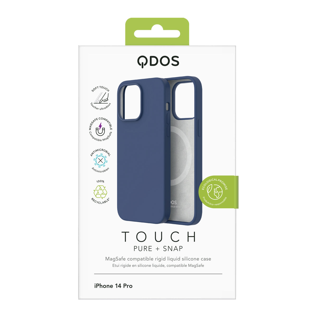 Touch Pure + Snap - iPhone 14 Pro Case MagSafe Compatible - Navy Blue