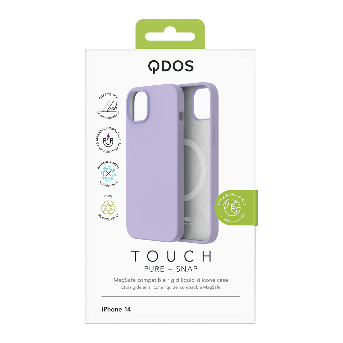 Touch Pure + Snap - iPhone 14 | iPhone 13 Case MagSafe Compatible - Lavender