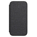 Hybrid Fold + Snap - Apple iPhone 14 Plus Wallet Case MagSafe Compatible - Clear Black, Front View of the Case With closed cover