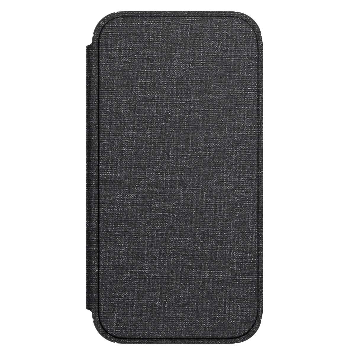 Hybrid Fold + Snap - Apple iPhone 14 Plus Wallet Case MagSafe Compatible - Clear Black, Front View of the Case With closed cover